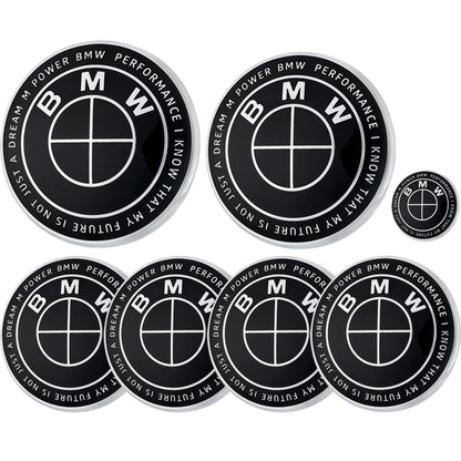 BMW 50th Anniversary Badge | Full Black