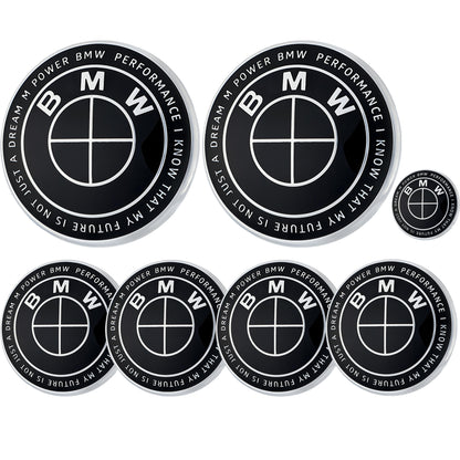 BMW 50th Anniversary Badge | Full Black