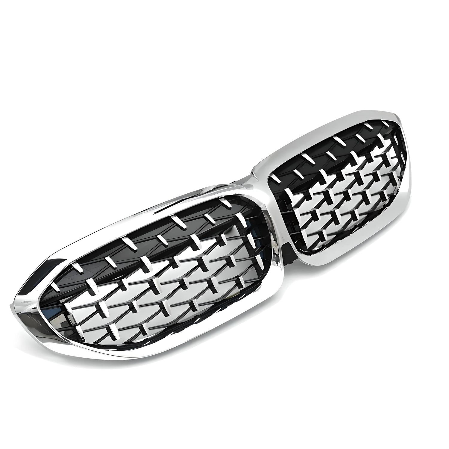 BMW Front Kidney Grille Replacement for 3 Series G20 G28 Silver chrome color